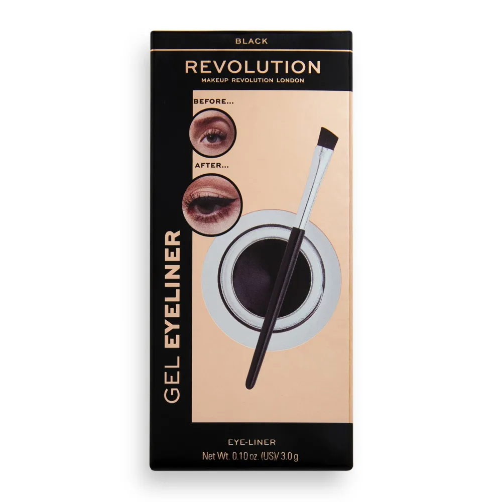 Revolution Beauty Gel Eyeliner Pot With Brush^ Eyeliner