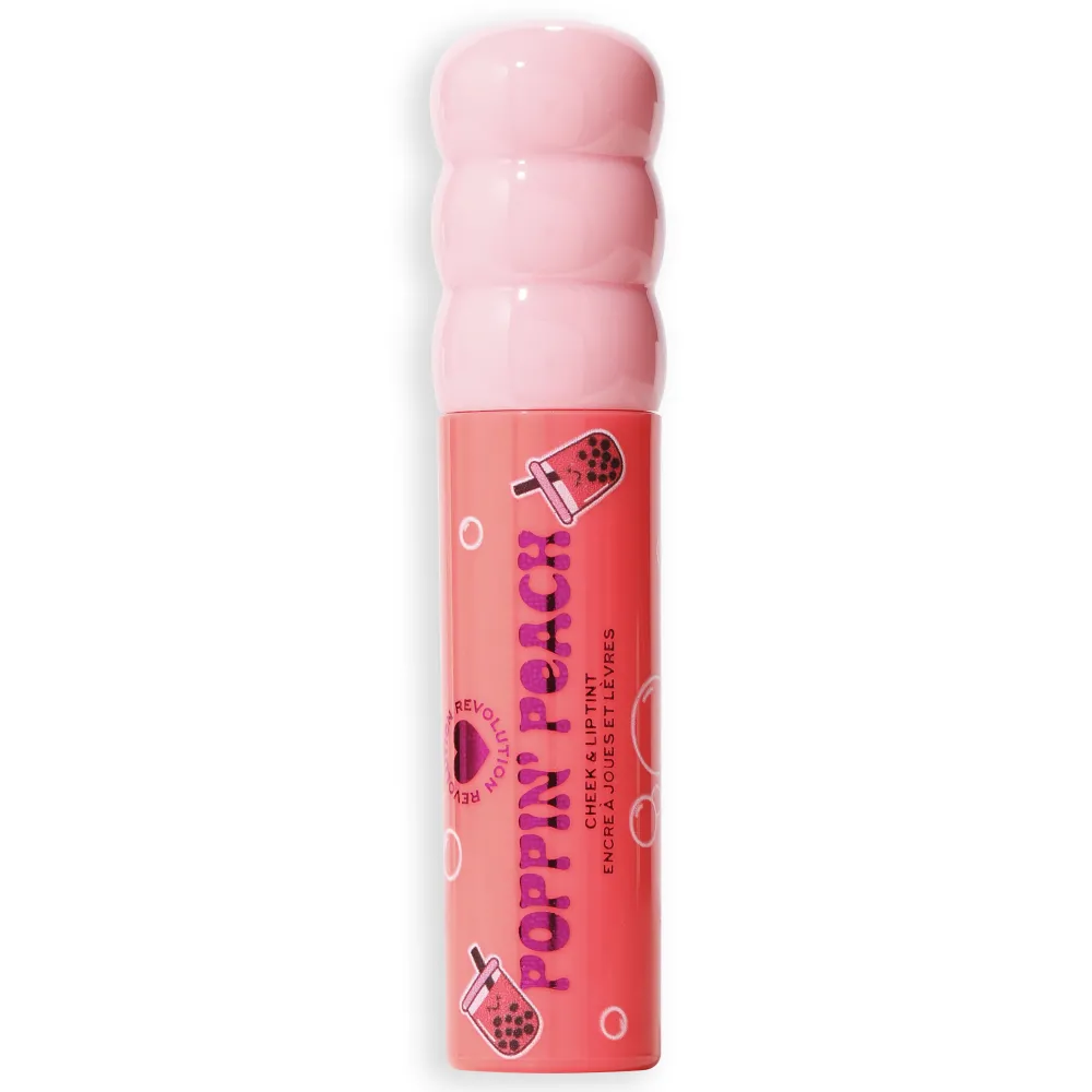 Revolution Beauty I Heart Revolution Bubble Tea Milky Blush + Lip Tint Poppin' Peach^ Lip Gloss|Blush
