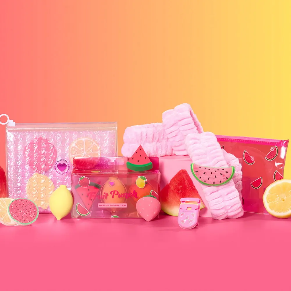 Revolution Beauty I Heart Revolution Fruity Face Headband and Anti Drip Wristbands^ Skincare Tools