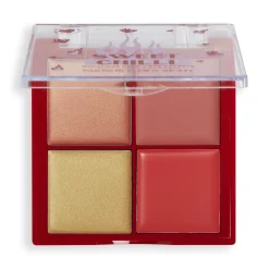 Revolution Beauty I Heart Revolution Sweet Chilli Cream Blush & Highlight Quad^ Face Palette|Highlighter