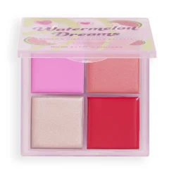 Revolution Beauty I Heart Revolution Watermelon Dreams Blush & Highlighter Quad^ Face Palette