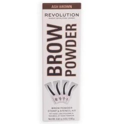 Revolution Beauty Makeup Revolution Brow Powder Stamp & Stencil Kit Ash Brown^ Brow Pomade|Brow Kit