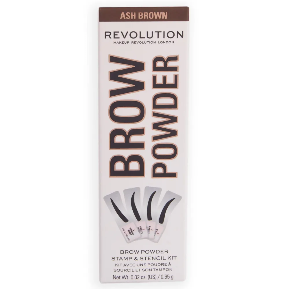 Revolution Beauty Makeup Revolution Brow Powder Stamp & Stencil Kit Ash Brown^ Brow Pomade|Brow Kit