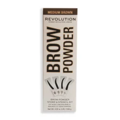 Revolution Beauty Makeup Revolution Brow Powder Stamp & Stencil Kit Medium Brown^ Brow Pomade|Brow Kit