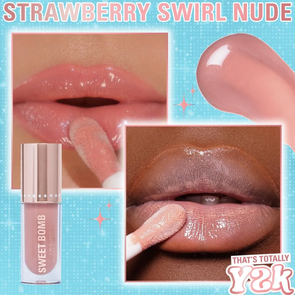 Revolution Beauty Makeup Revolution Y2k Sweet Bomb Lip Gloss Strawberry Swirl Nude^ Lip Gloss