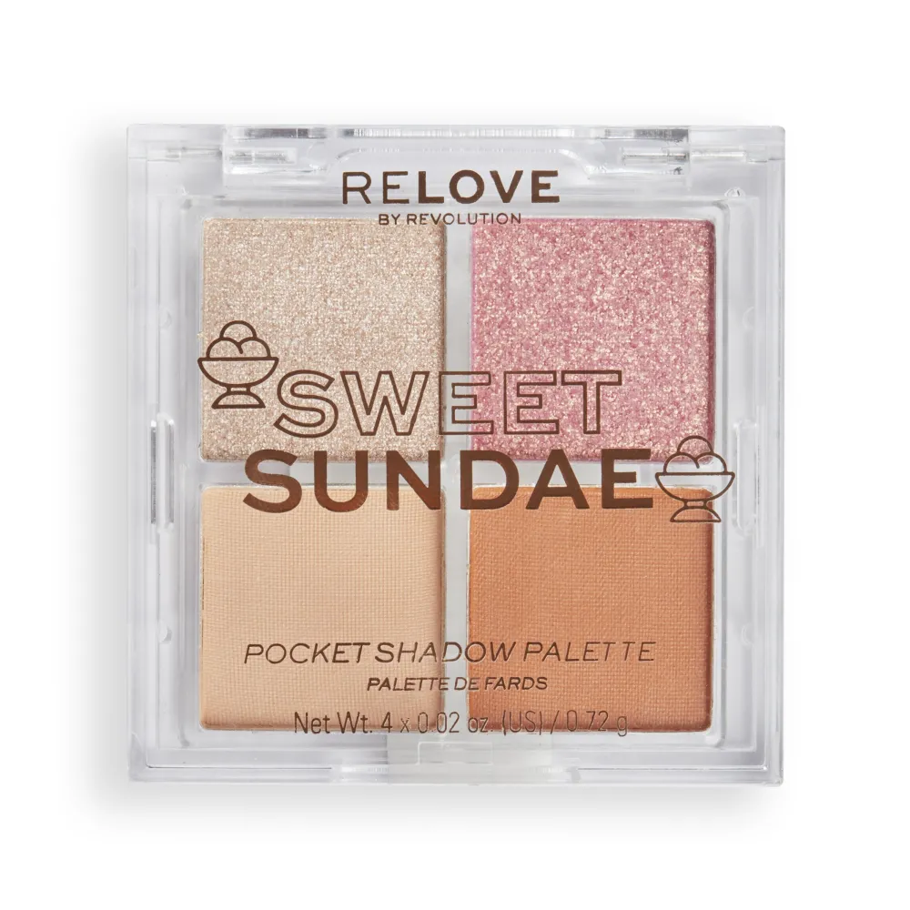 Revolution Beauty Relove Pocket Shadow Palette Sweet Sundae^ Shadow Palettes