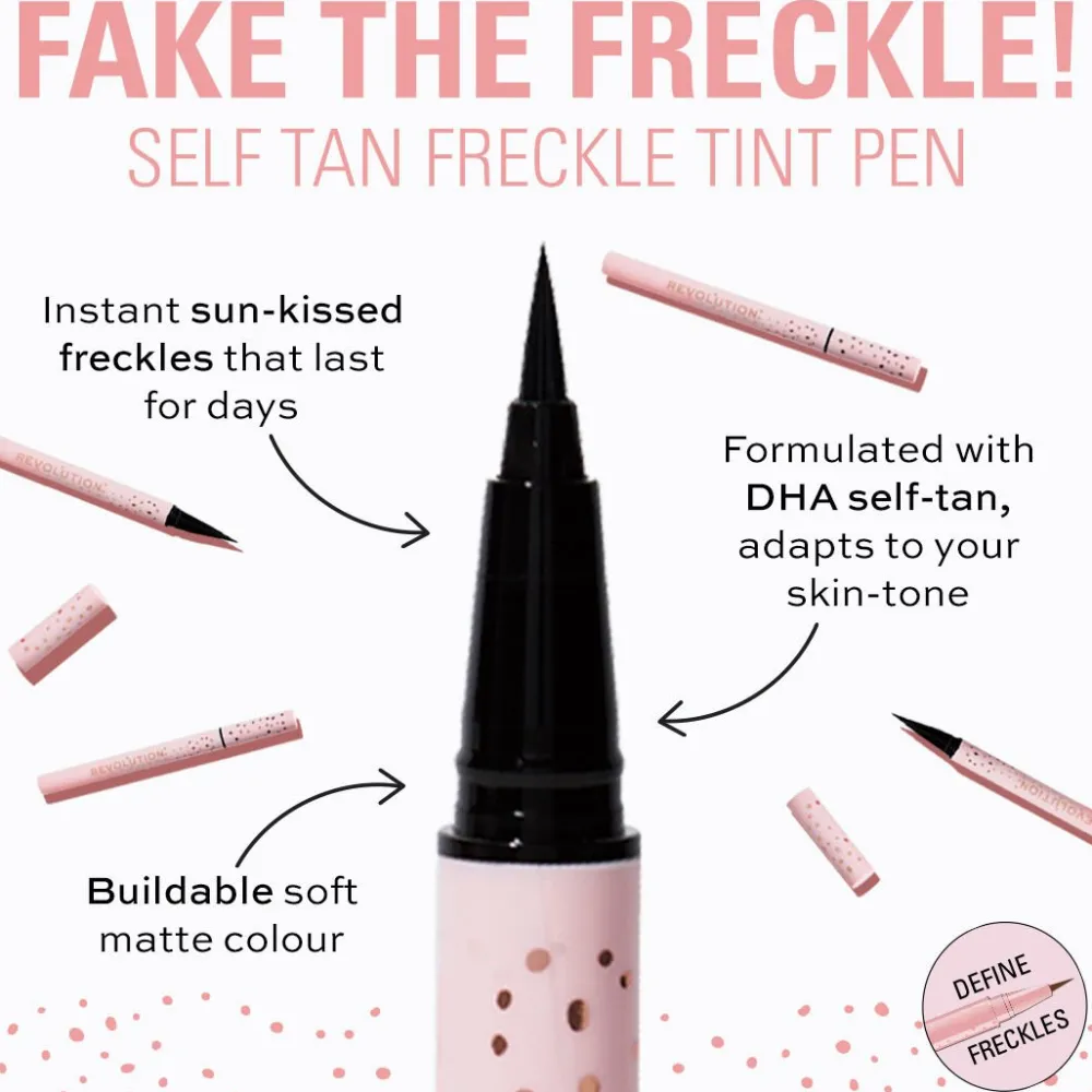 Revolution Beauty Revolution Fake The Freckle Self Tan Freckle Pen^ Brow Pencil|Eyeliner