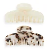 Revolution Beauty Revolution Haircare Acetate Claw Clip Tortoiseshell/ Ivory 2 Pack^ Hair Accessories