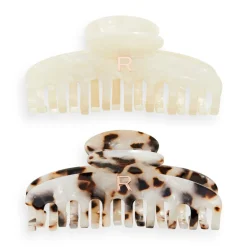 Revolution Beauty Revolution Haircare Acetate Claw Clip Tortoiseshell/ Ivory 2 Pack^ Hair Accessories
