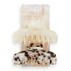 Revolution Beauty Revolution Haircare Acetate Claw Clip Tortoiseshell/ Ivory 2 Pack^ Hair Accessories