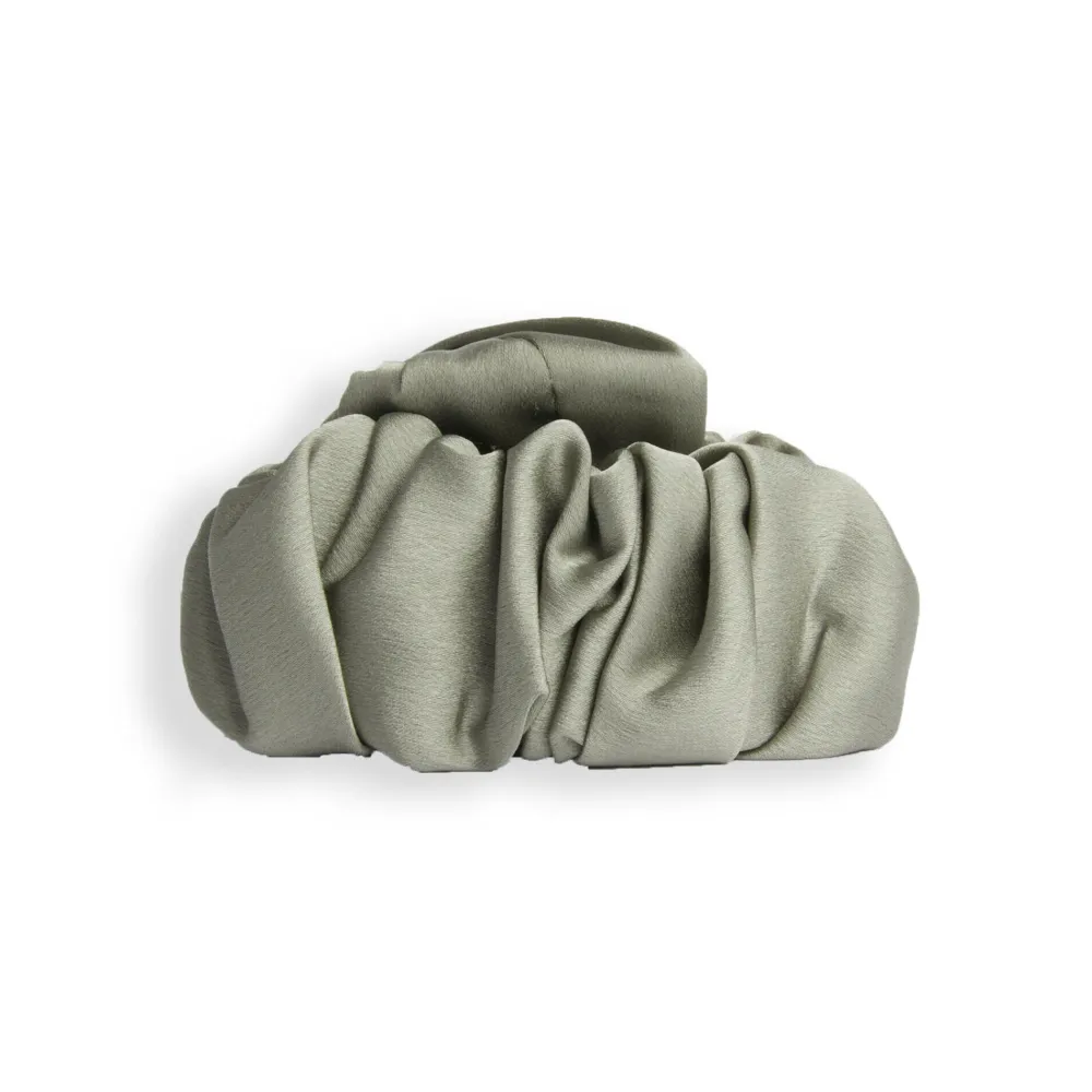 Revolution Beauty Revolution Haircare Ruched Satin Claw Clip Khaki^ Hair Accessories