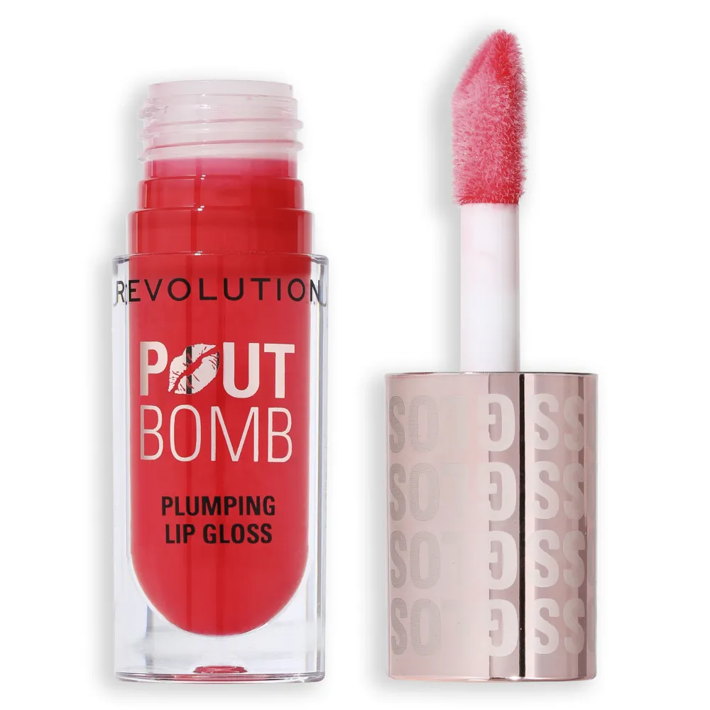 Revolution Beauty Revolution Pout Bomb Plumping Gloss Cherry Sheer Red NEW!^ Lip Gloss