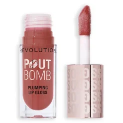Revolution Beauty Revolution Pout Bomb Plumping Gloss Melba Warm Peach NEW!^ Lip Gloss