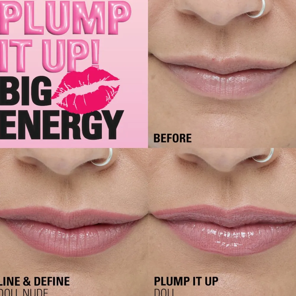 Revolution Beauty Revolution Pout Bomb Plumping Lip Liner Doll Cool Nude^ Lip Liner|Lip Gloss