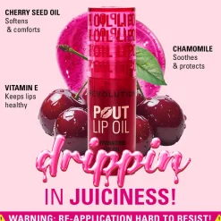 Revolution Beauty Revolution Pout Lip Oil Cherry Red^ Lip Oil