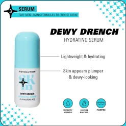 Revolution Beauty Revolution Skin Dewy Drench 2% Hyaluronic Acid Hydrating Serum 30ml^ Hyaluronic Acid|Redness & Rosacea