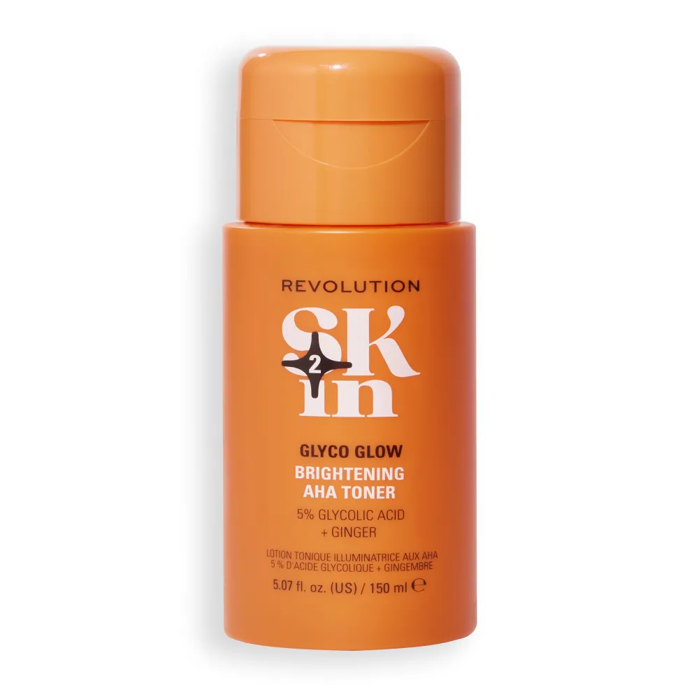 Revolution Beauty Revolution Skin Glyco Glow 5% Glycolic Acid & Ginger Brightening AHA Toner 150ml^ Dark Spots & Hyperpigmentation|Blackheads