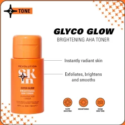 Revolution Beauty Revolution Skin Glyco Glow 5% Glycolic Acid & Ginger Brightening AHA Toner 150ml^ Dark Spots & Hyperpigmentation|Blackheads