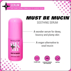 Revolution Beauty Revolution Skin Must Be Mucin Vegan Snail Mucin Soothing Serum 30ml^ Tremella Mushroom|Hyaluronic Acid