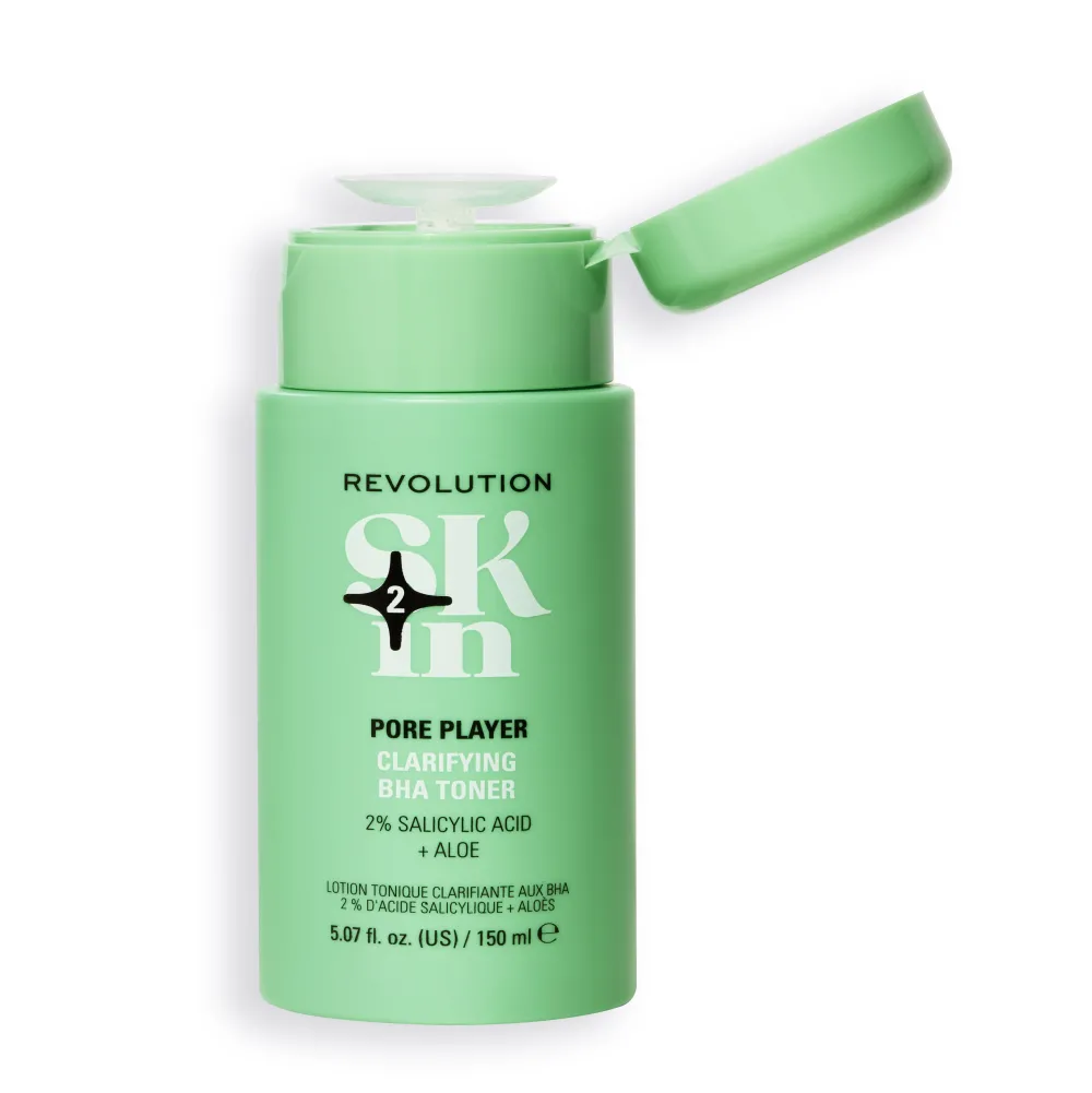 Revolution Beauty Revolution Skin Pore Player 2% Salicylic Acid & Aloe Clarifying BHA Toner 150ml^ Salicylic Acid|Dark Spots & Hyperpigmentation