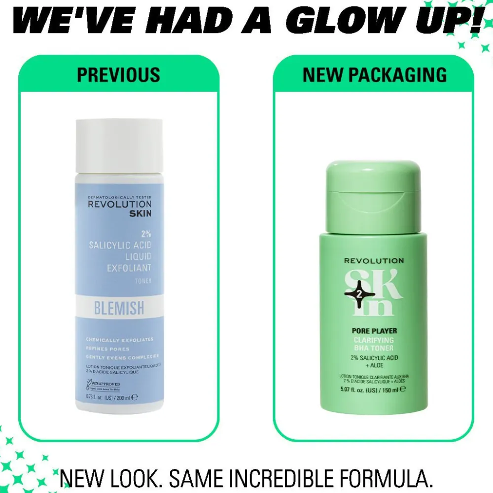 Revolution Beauty Revolution Skin Pore Player 2% Salicylic Acid & Aloe Clarifying BHA Toner 150ml^ Salicylic Acid|Dark Spots & Hyperpigmentation