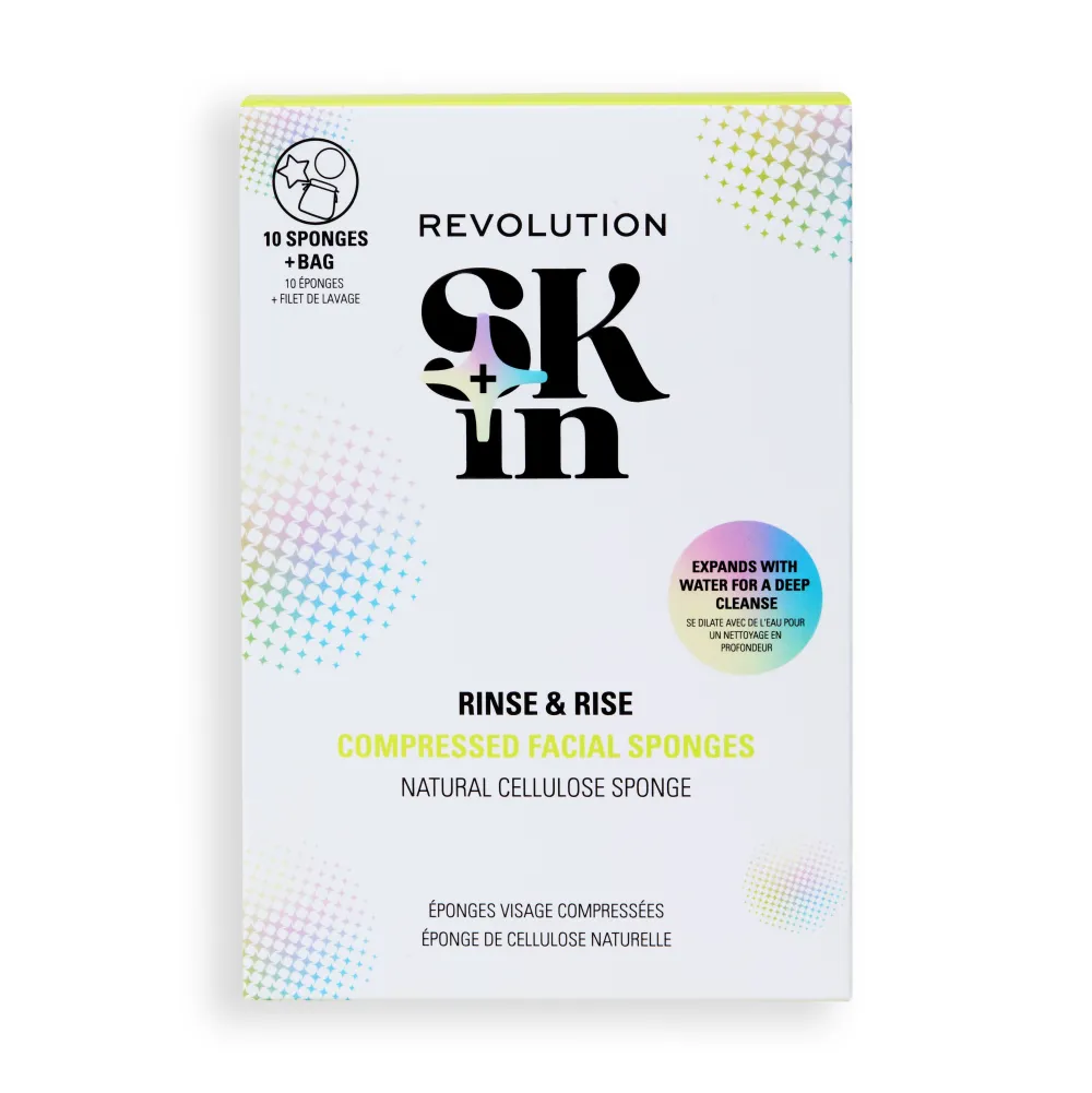 Revolution Beauty Revolution Skin Rinse & Rise Compressed Cellulose Facial Sponges 10 Pack^ Pimples & Breakouts|Acne