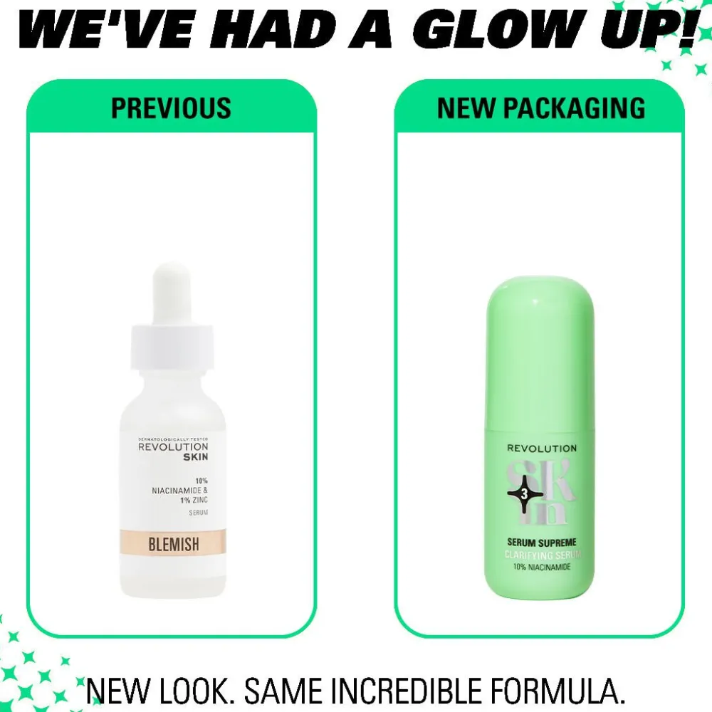 Revolution Beauty Revolution Skin Serum Supreme 10% Niacinamide Serum Clarifying Serum 30ml^ Niacinamide|Dark Spots & Hyperpigmentation