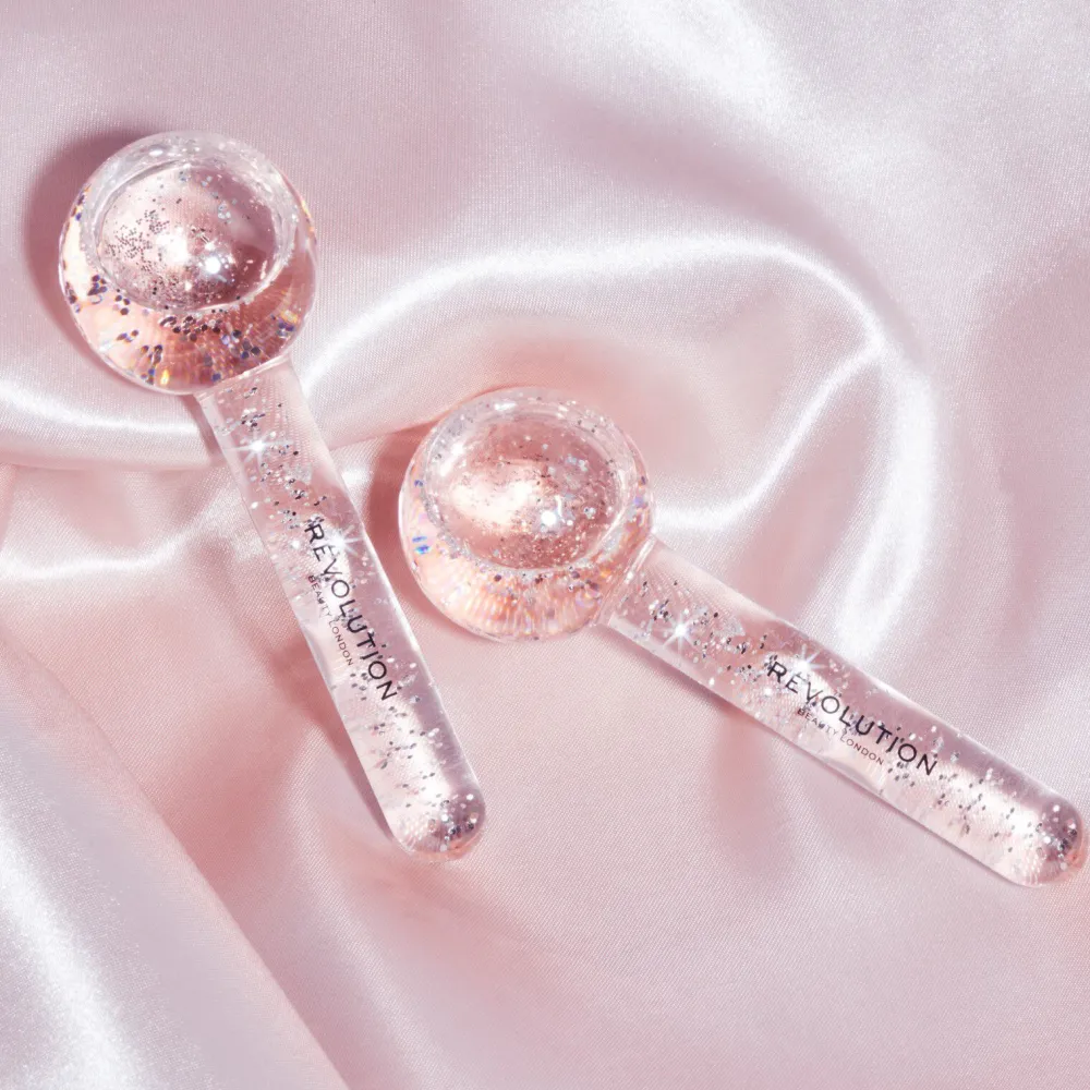 Revolution Beauty Revolution Skincare Pink Glitter Facial Ice Globes^ Skincare Tools