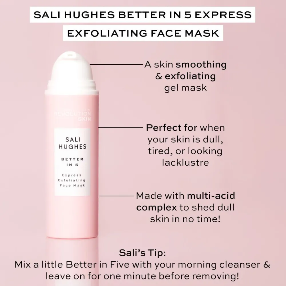 Revolution Beauty Revolution Skincare x Sali Hughes Better in 5 Express Exfoliating Mask 50ml^ Sali Hughes|Masks