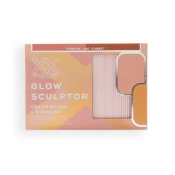Revolution Beauty XX Revolution Glow Sculptor Cream Blush and Bronzer Forgive and Forget Pink^ Contour|Face Palette